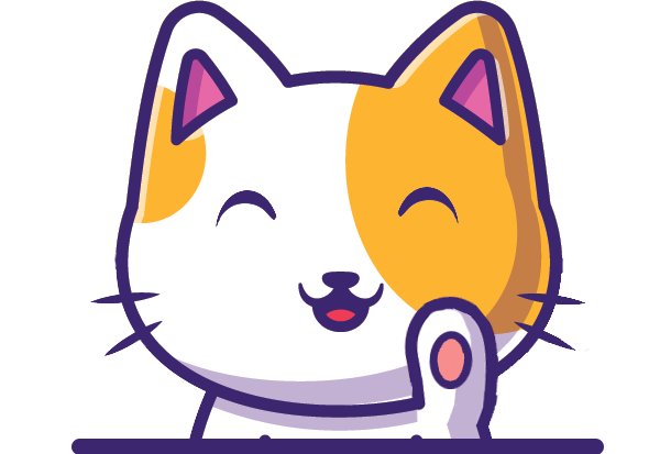 Happy cat high-fiving